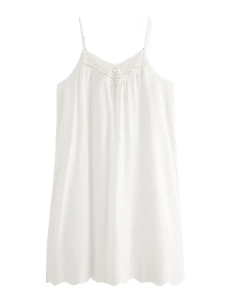 Lindex - Nightdress with embroidery - natkjoler - off white - 1