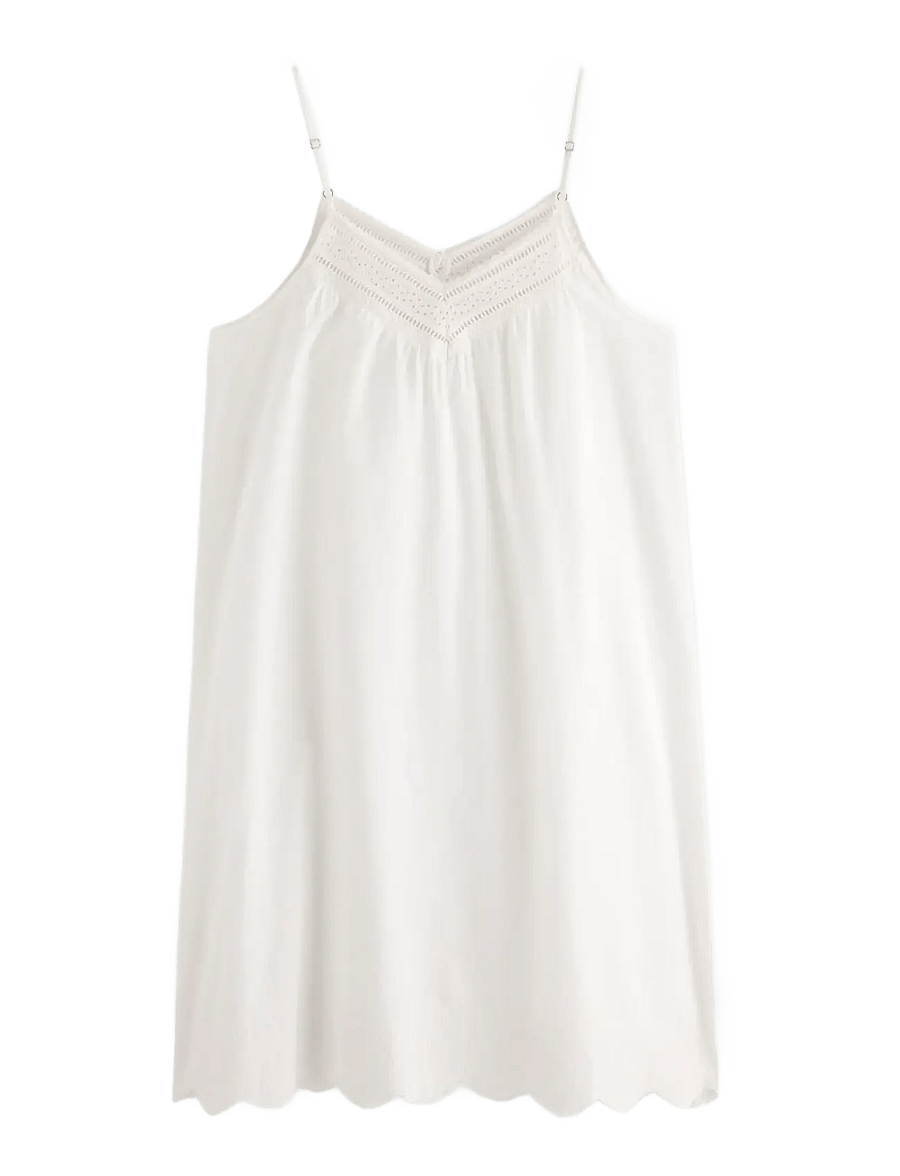 Lindex - Nightdress with embroidery - natkjoler - off white - 2