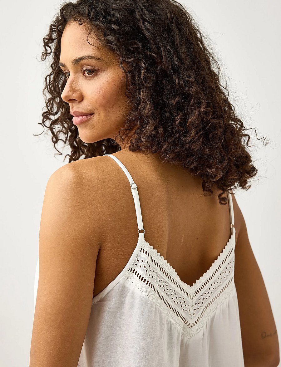 Lindex - Nightdress with embroidery - natkjoler - off white - 4