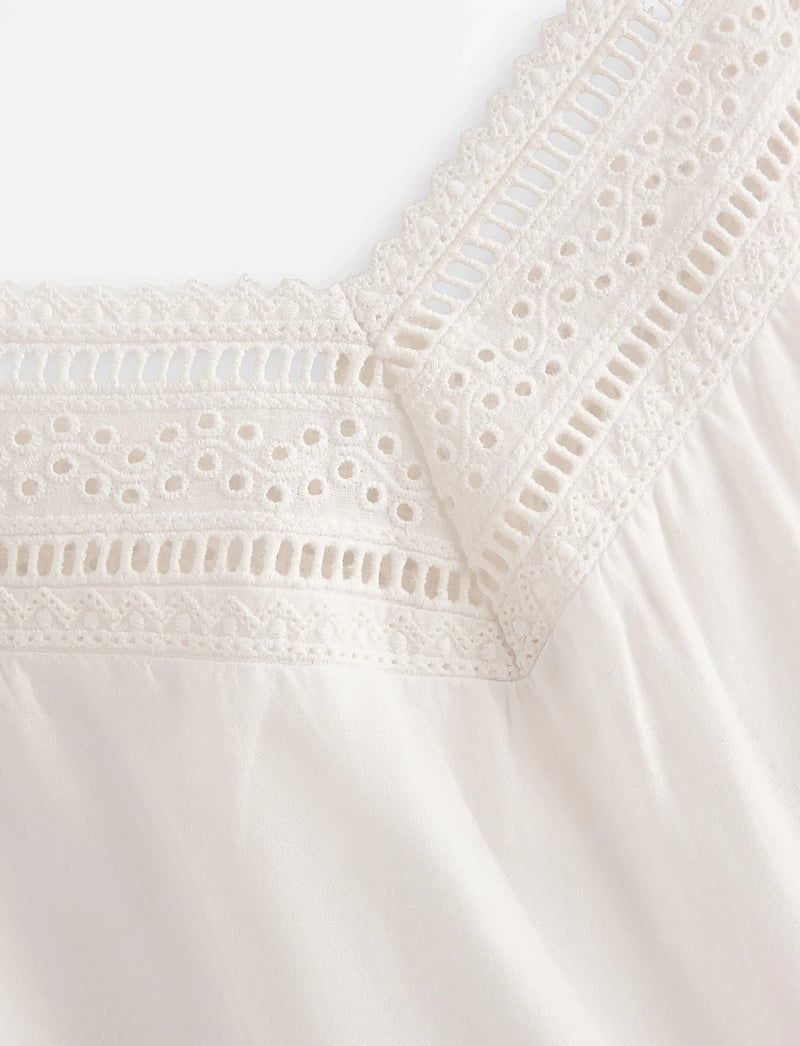 Lindex - Nightdress with embroidery - natkjoler - off white - 5