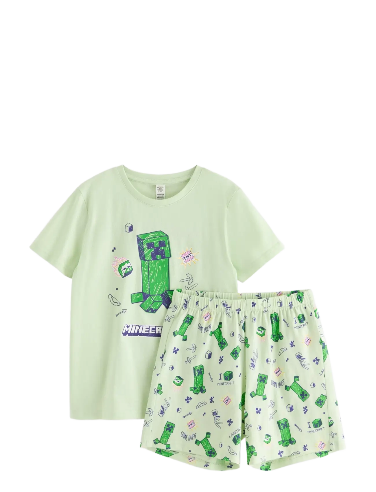 LINDEX Minecraft Pyjama Set Grün - 92 - Kinder