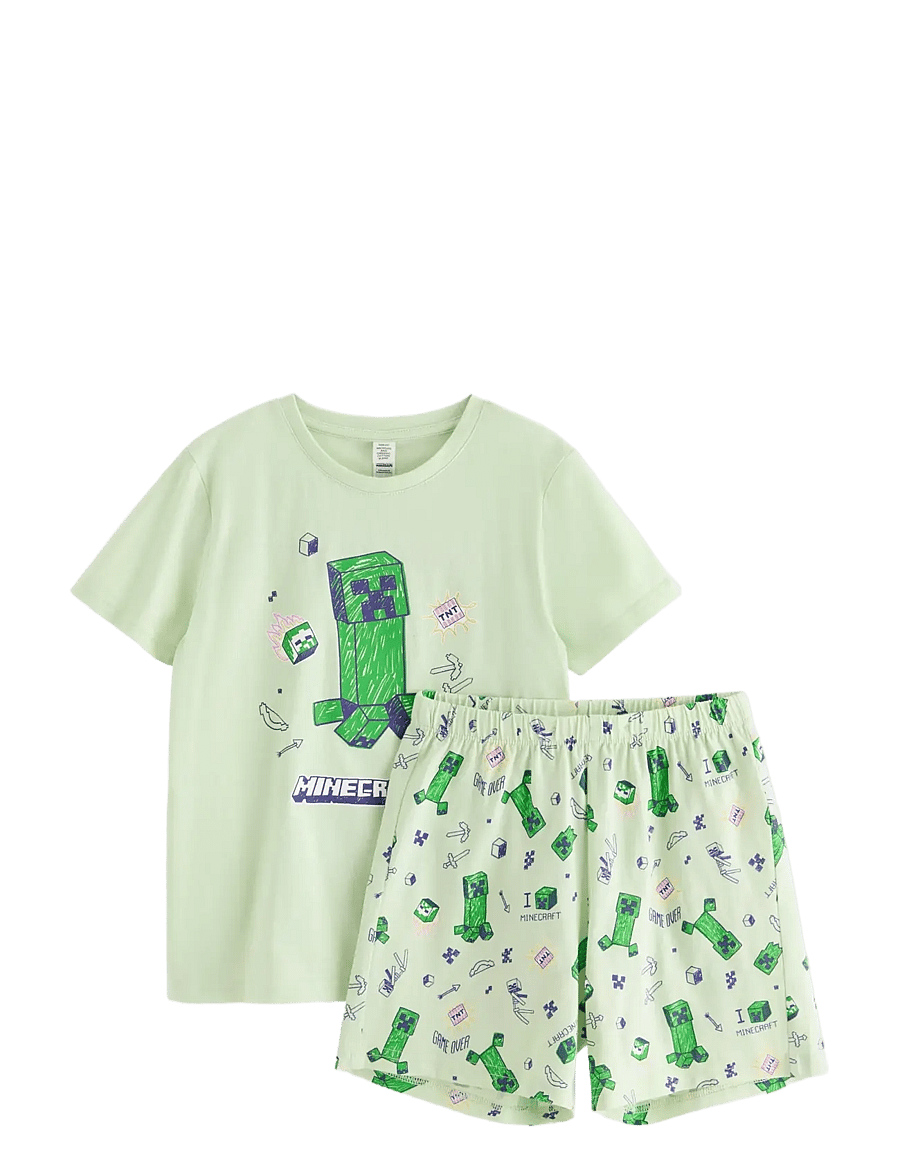 Lindex - Minecraft pyjama set - pyjamasset - light green - 1
