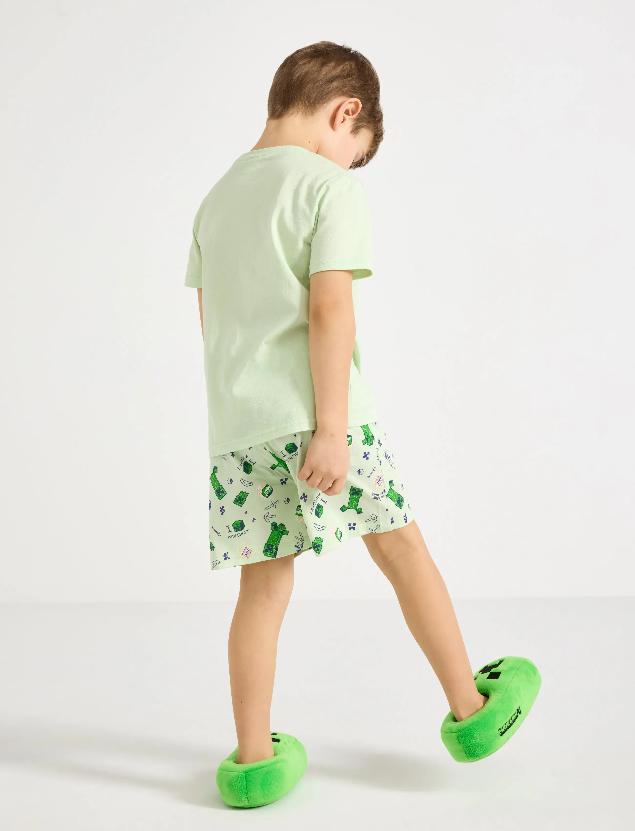 Lindex - Minecraft pyjama set - sets - light green - 3