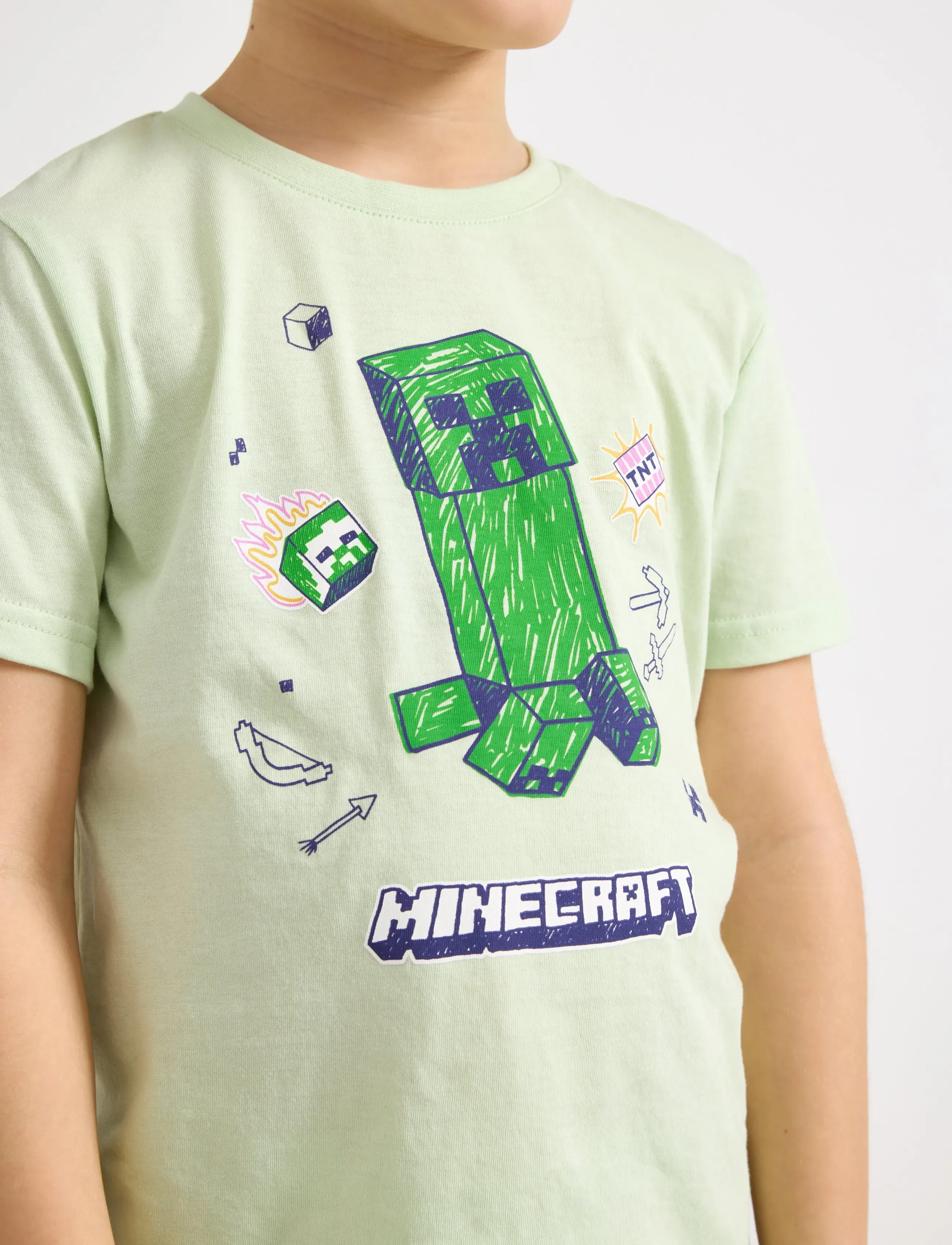 Lindex - Minecraft pyjama set - sets - light green - 4