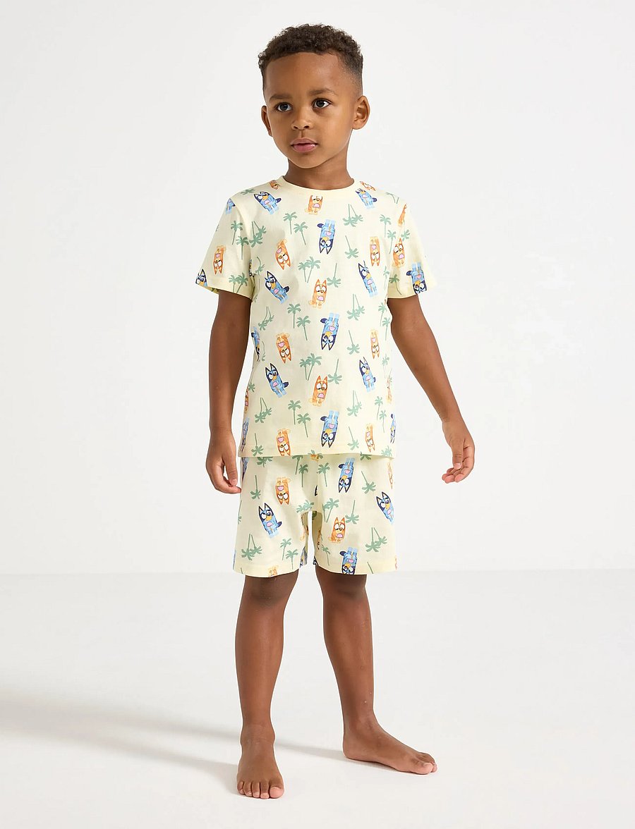 Lindex - Bluey pyjama set - pyjamassæt - light yellow - 0