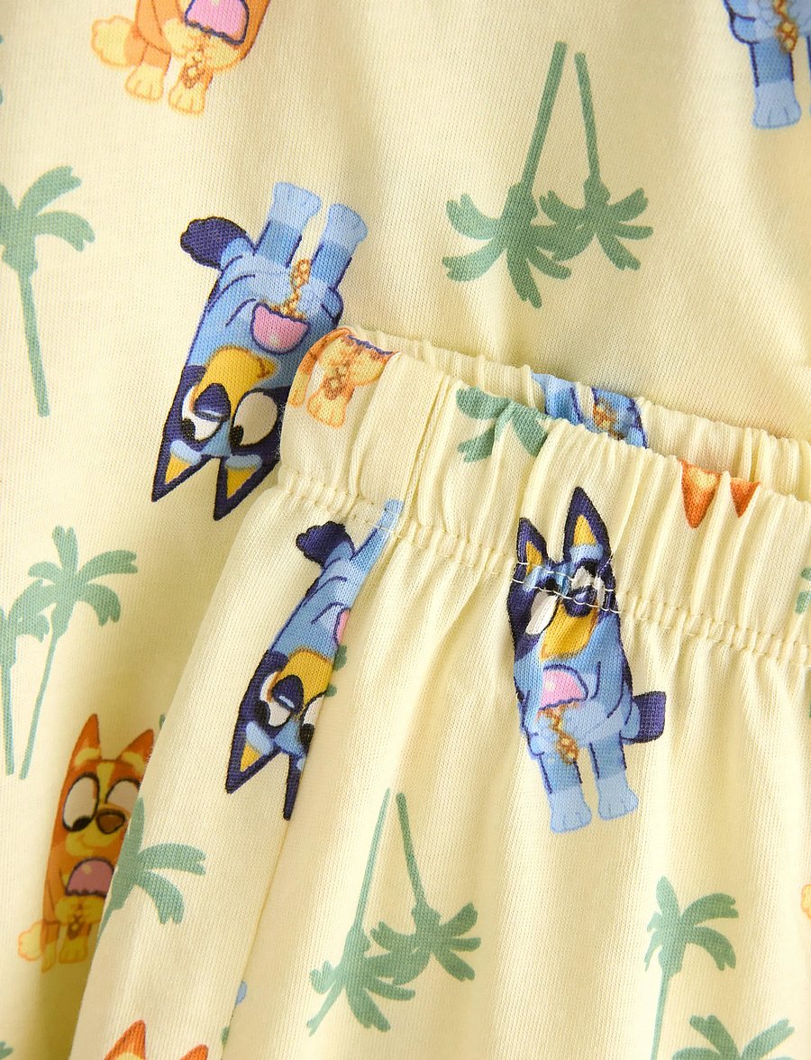 Lindex - Bluey pyjama set - pyjamassæt - light yellow - 5