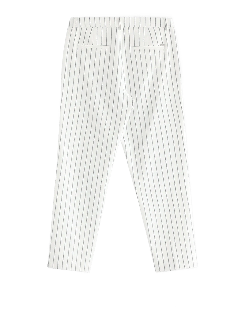 Lindex - Trousers in linen blend - hørbukser - off white - 2