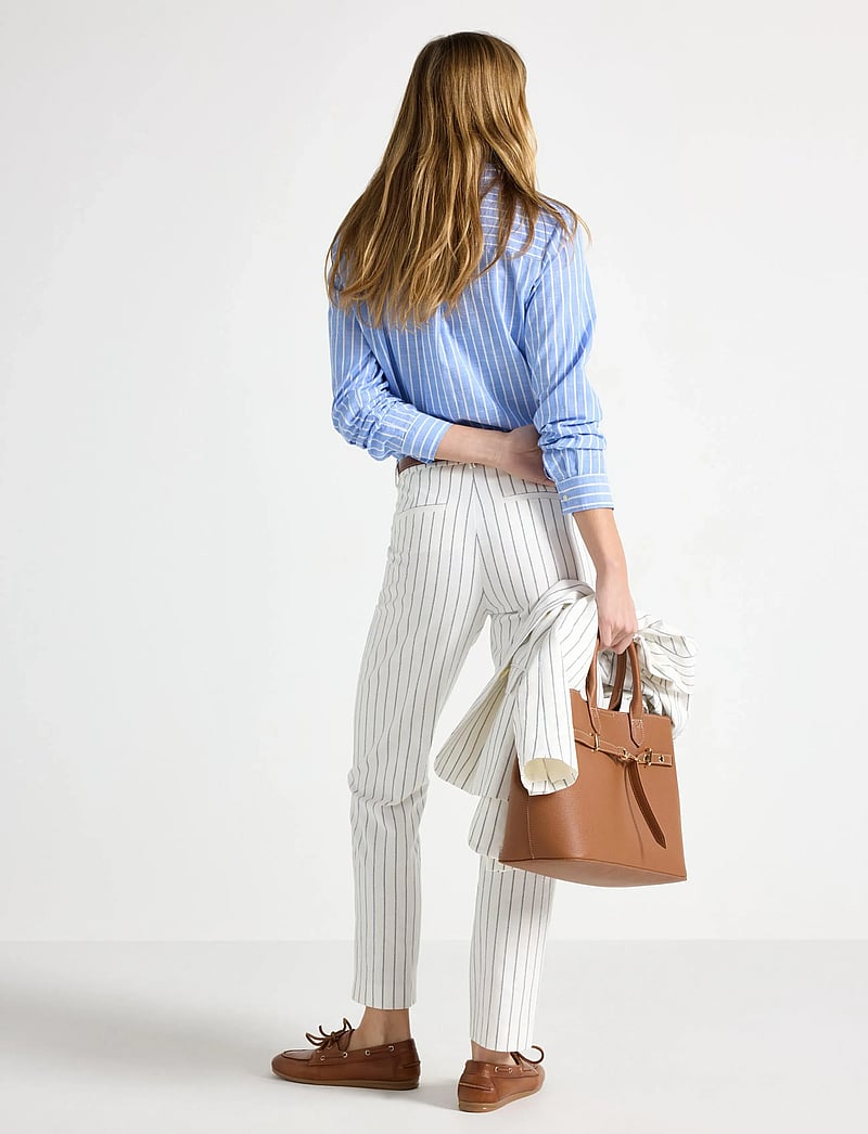 Lindex - Trousers in linen blend - hørbukser - off white - 3