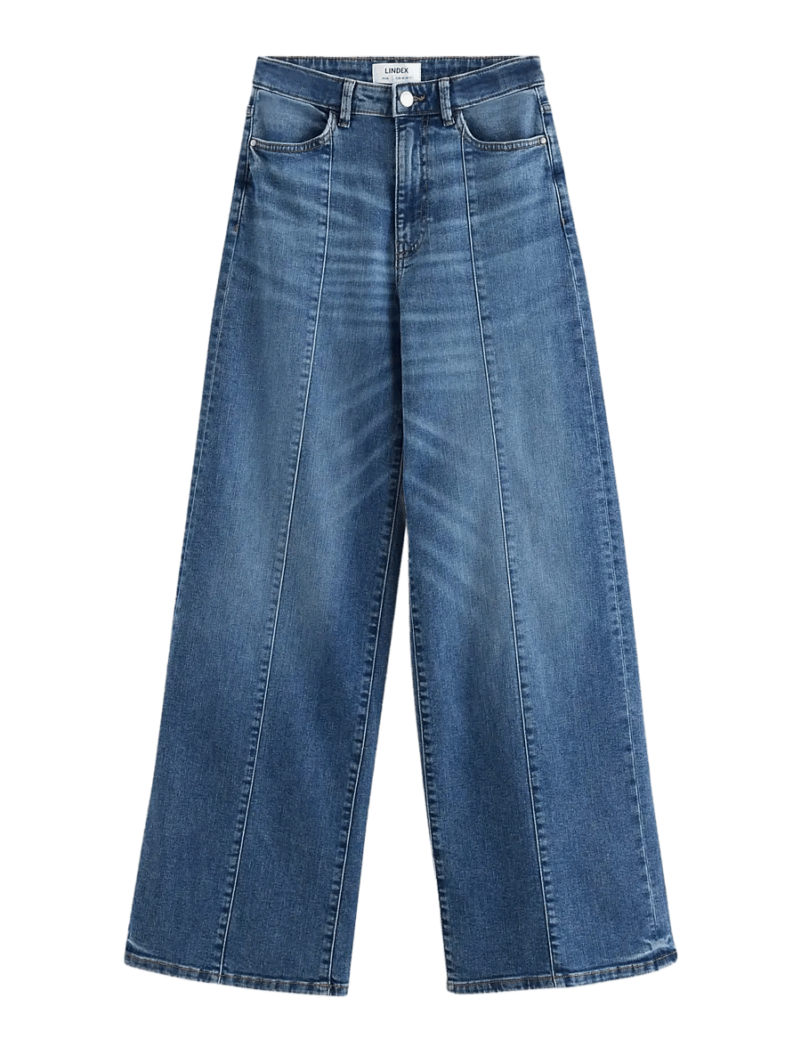 Lindex - Wide jeans with high waist - brede jeans - denim - 1