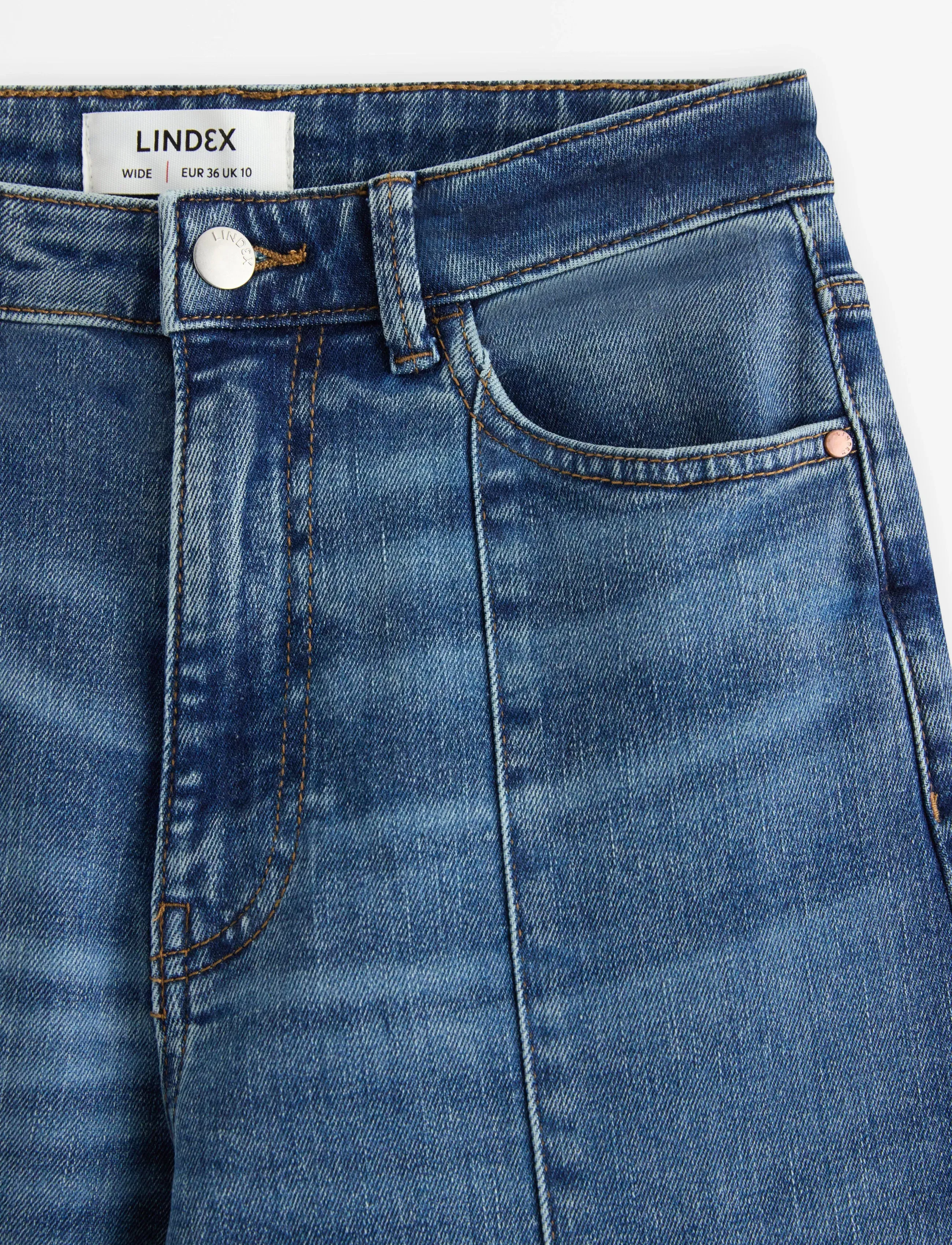 Lindex - Wide jeans with high waist - wide leg jeans - denim - 5