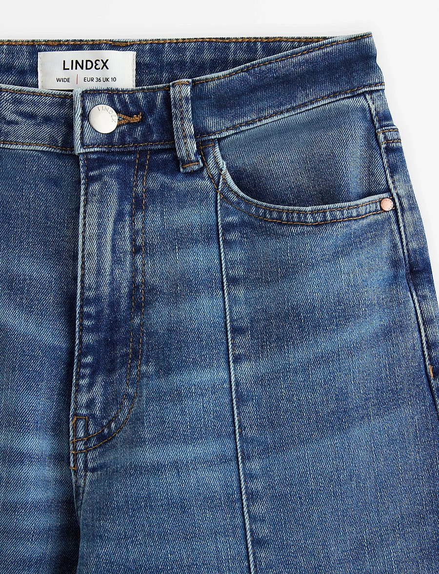 Lindex - Wide jeans with high waist - brede jeans - denim - 5