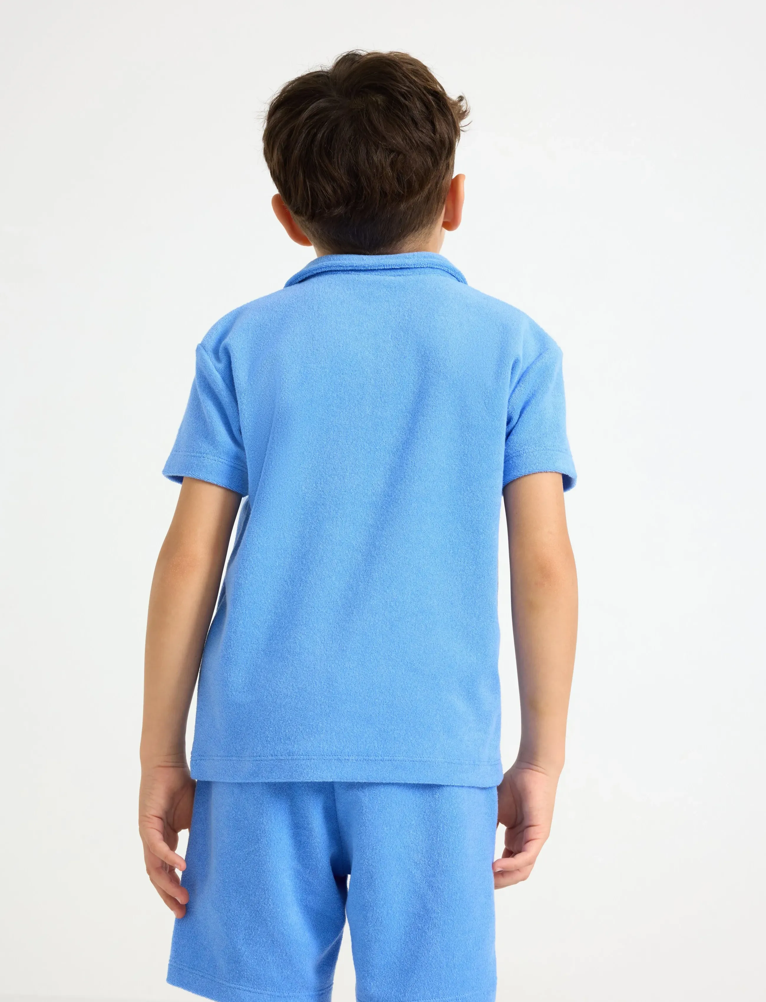 Lindex - Top in terry with collar - poloer - blue - 3