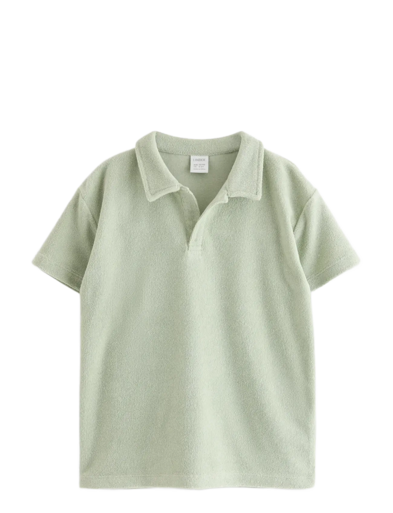 LINDEX Oberteil In Terry With Collar Grün - 122/128 - Kinder