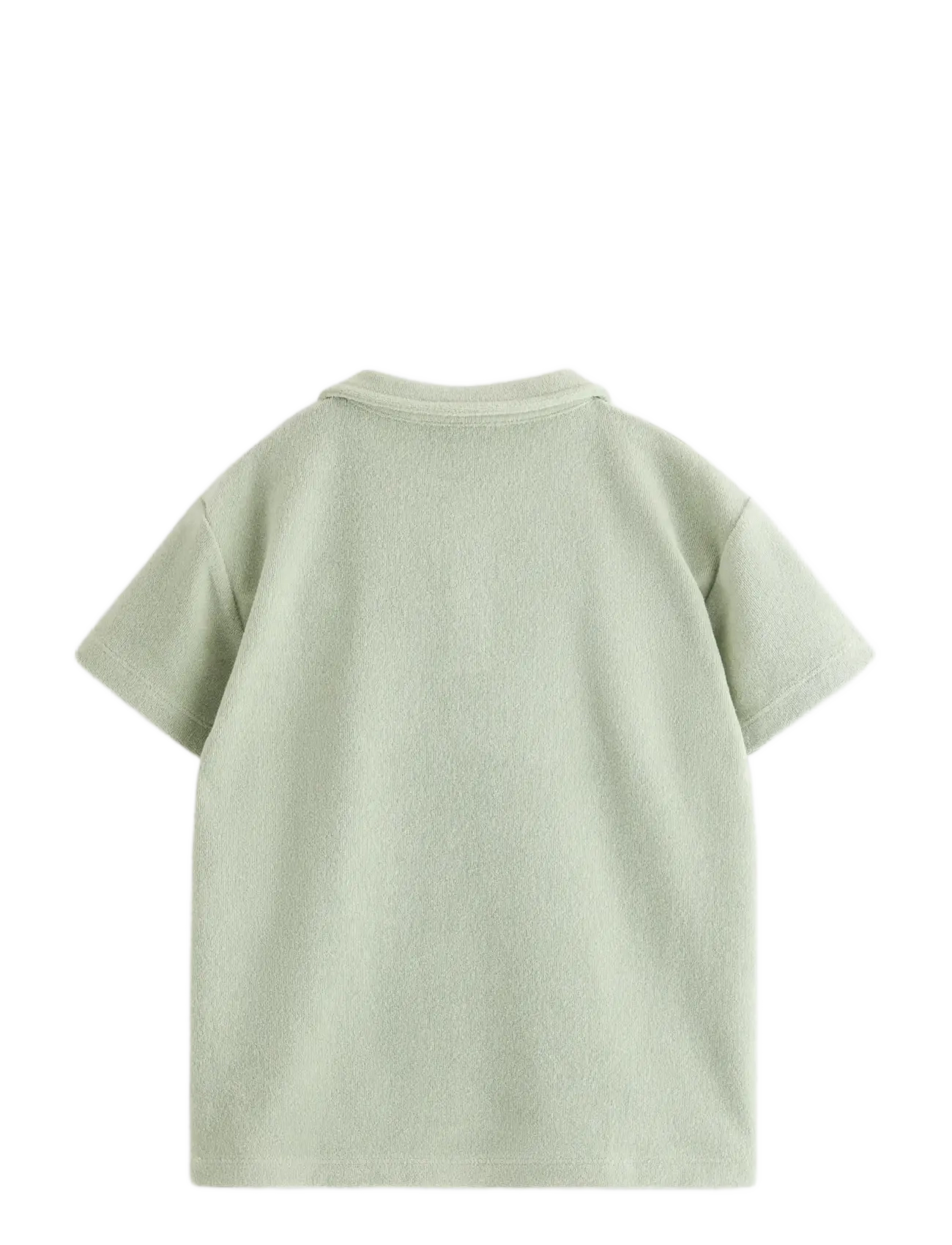 Lindex - Top in terry with collar - lühikeste varrukatega polod - dusty green - 2