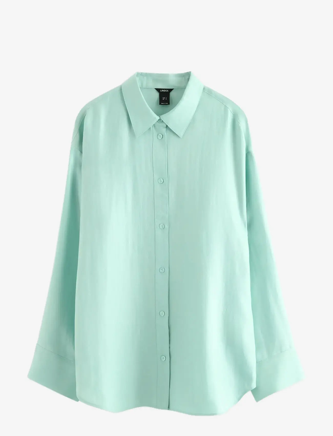 Lindex - Long-sleeved shirt - langærmede skjorter - light dusty aqua - 1