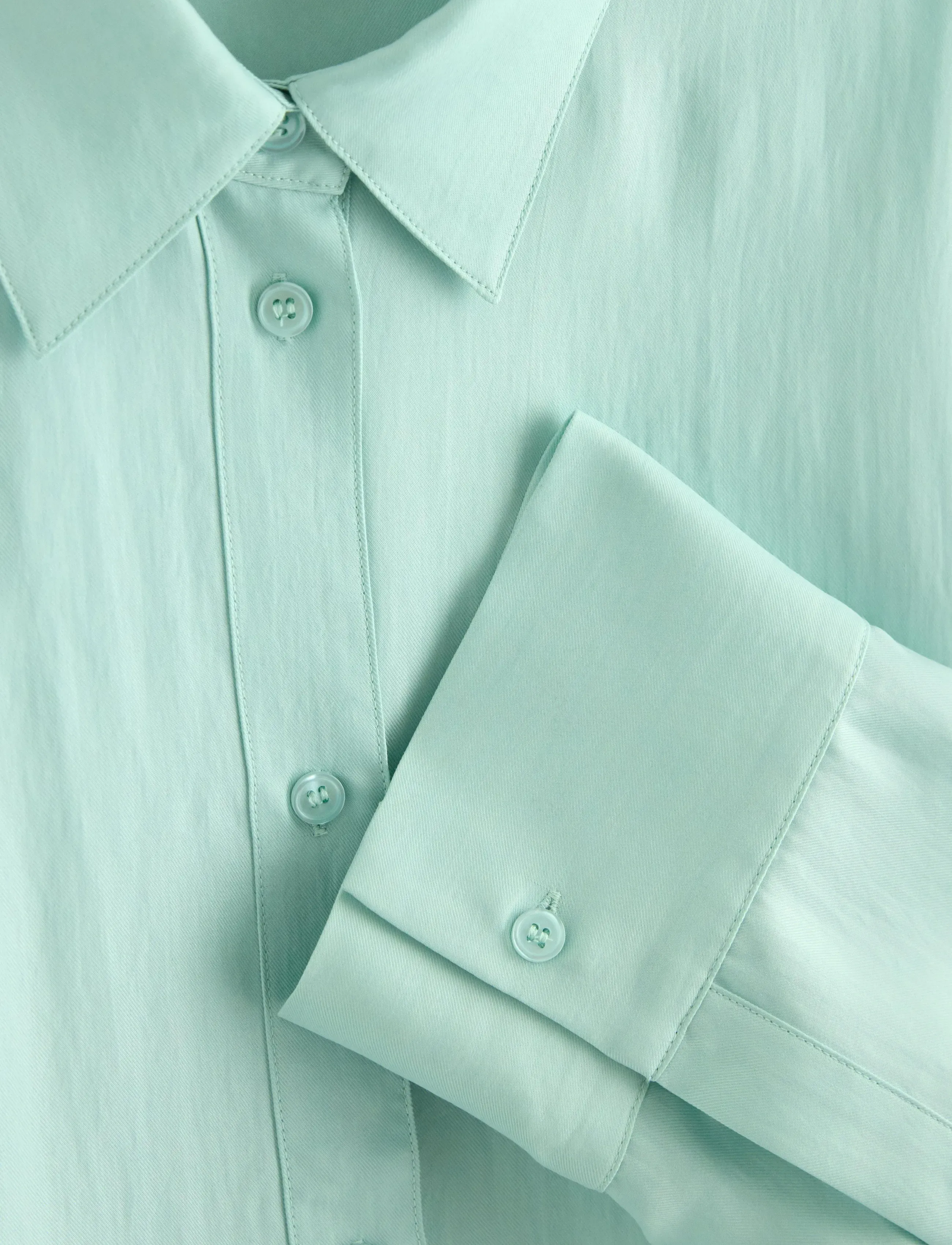 Lindex - Long-sleeved shirt - langærmede skjorter - light dusty aqua - 5