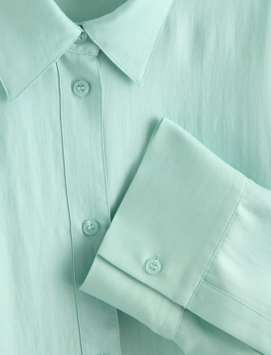 Lindex - Long-sleeved shirt - langærmede skjorter - light dusty aqua - 5
