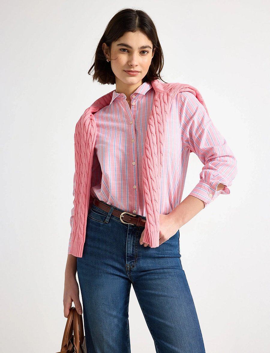 Lindex - Long-sleeved shirt - langærmede skjorter - pink - 0