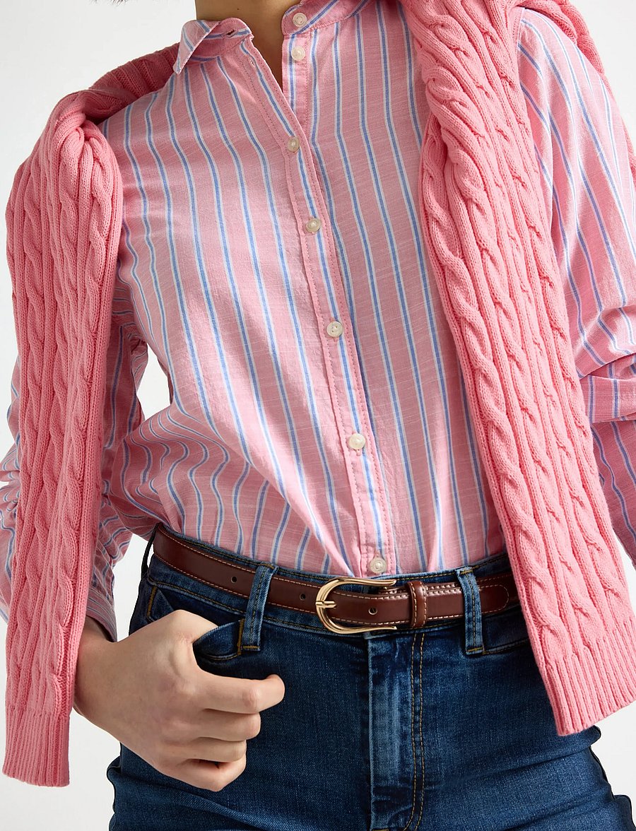 Lindex - Long-sleeved shirt - langærmede skjorter - pink - 4