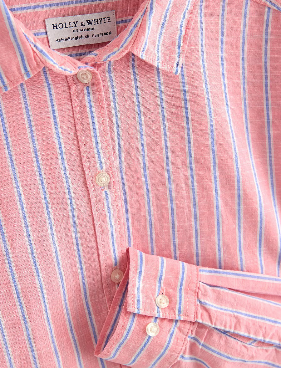 Lindex - Long-sleeved shirt - langærmede skjorter - pink - 5