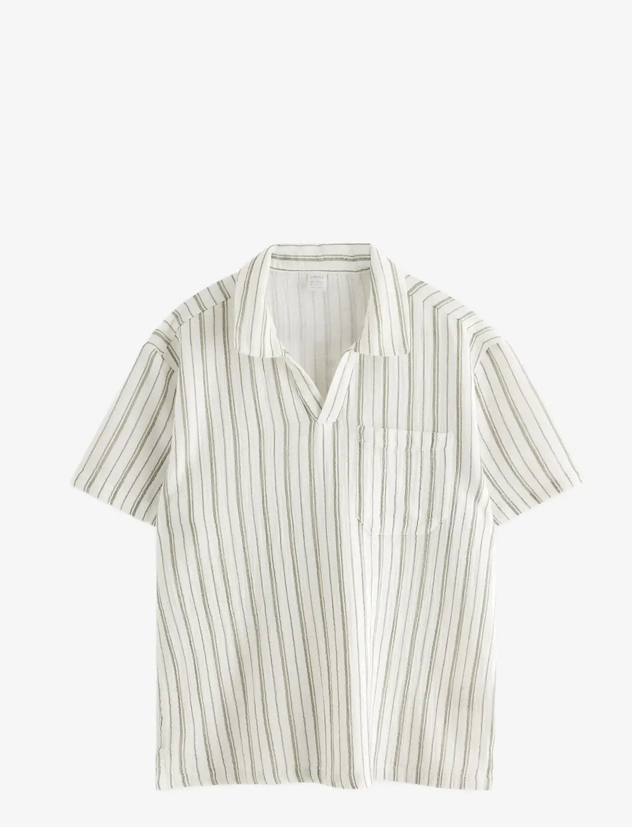 Lindex - Shirt in cotton gauze - kortærmede skjorter - dusty brown - 1