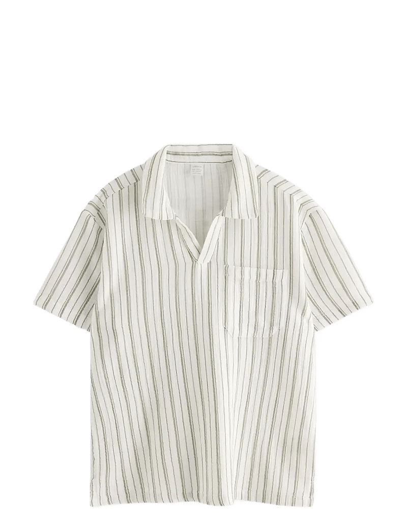 Lindex - Shirt in cotton gauze - marškiniai trumpomis rankovėmis - dusty brown - 1