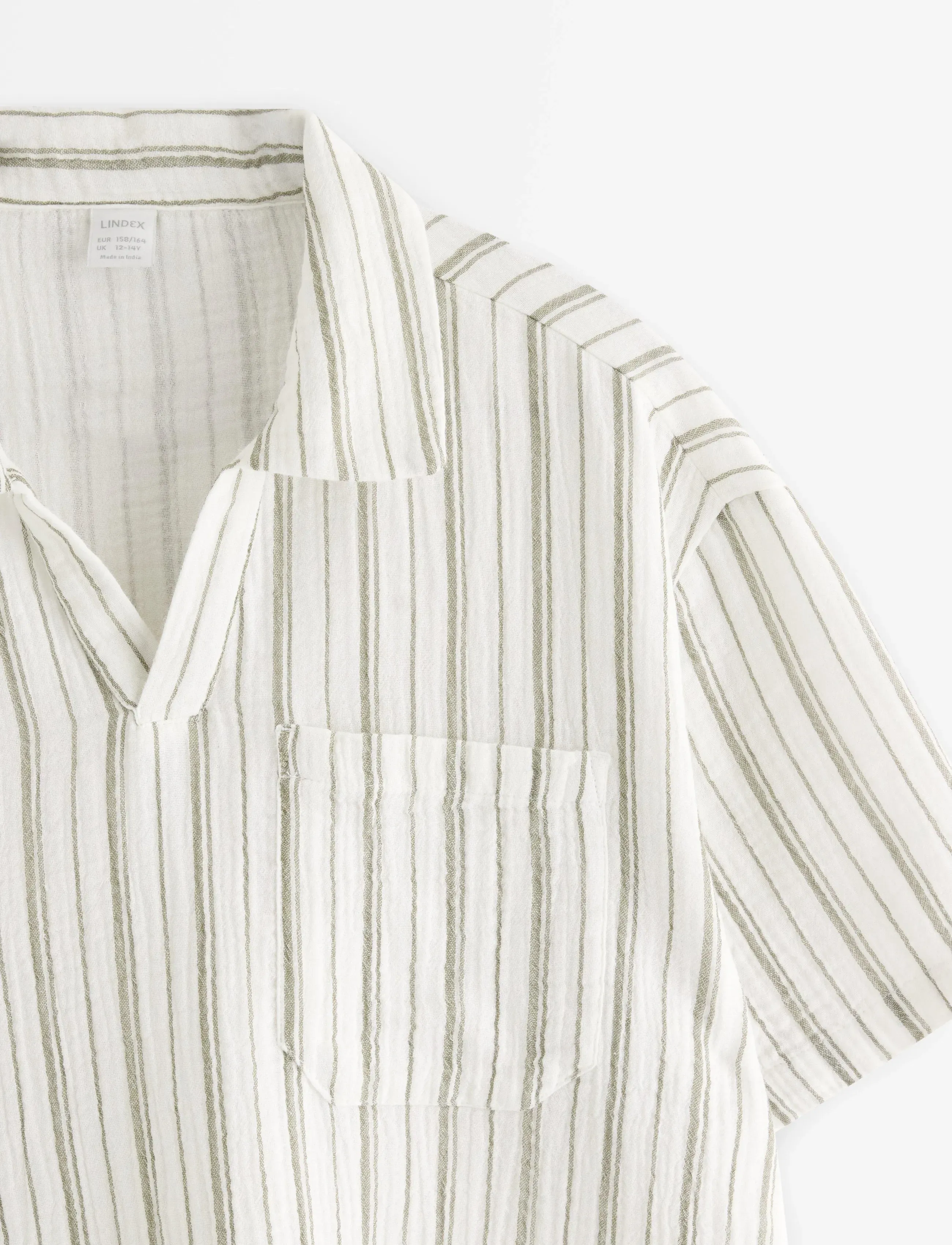 Lindex - Shirt in cotton gauze - short-sleeved shirts - dusty brown - 5