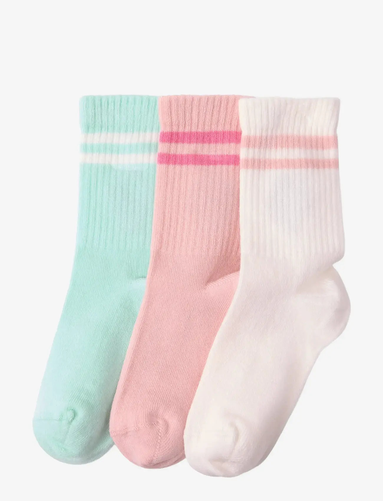 Lindex - 3-pack socks - strømper - light dusty pink - 0