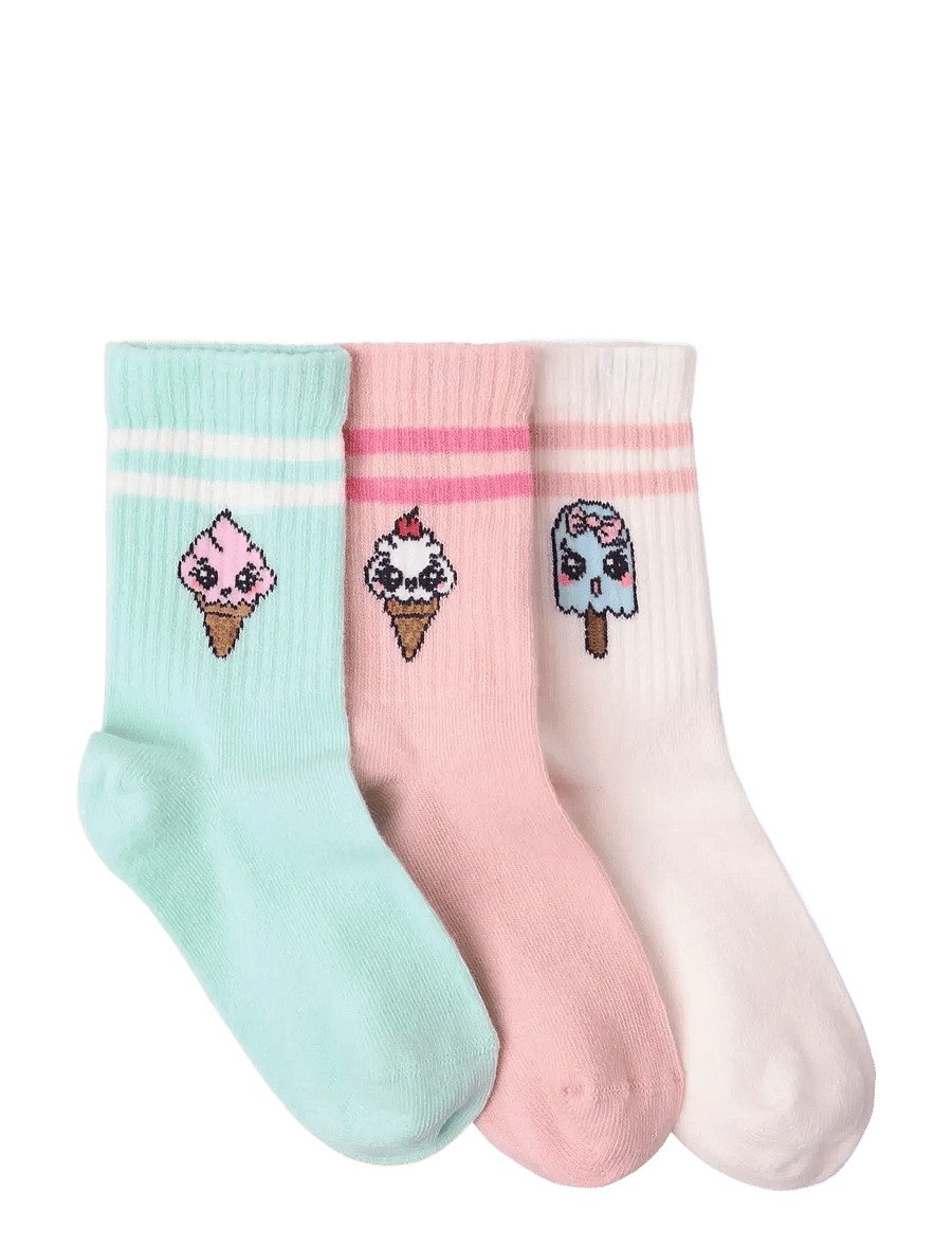 Lindex - 3-pack socks - strümpfe - light dusty pink - 1