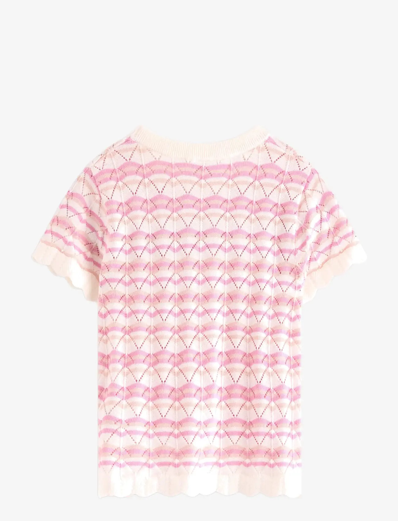 Lindex - Pattern-knit top with short sleeve - džemprid - light dusty white - 2