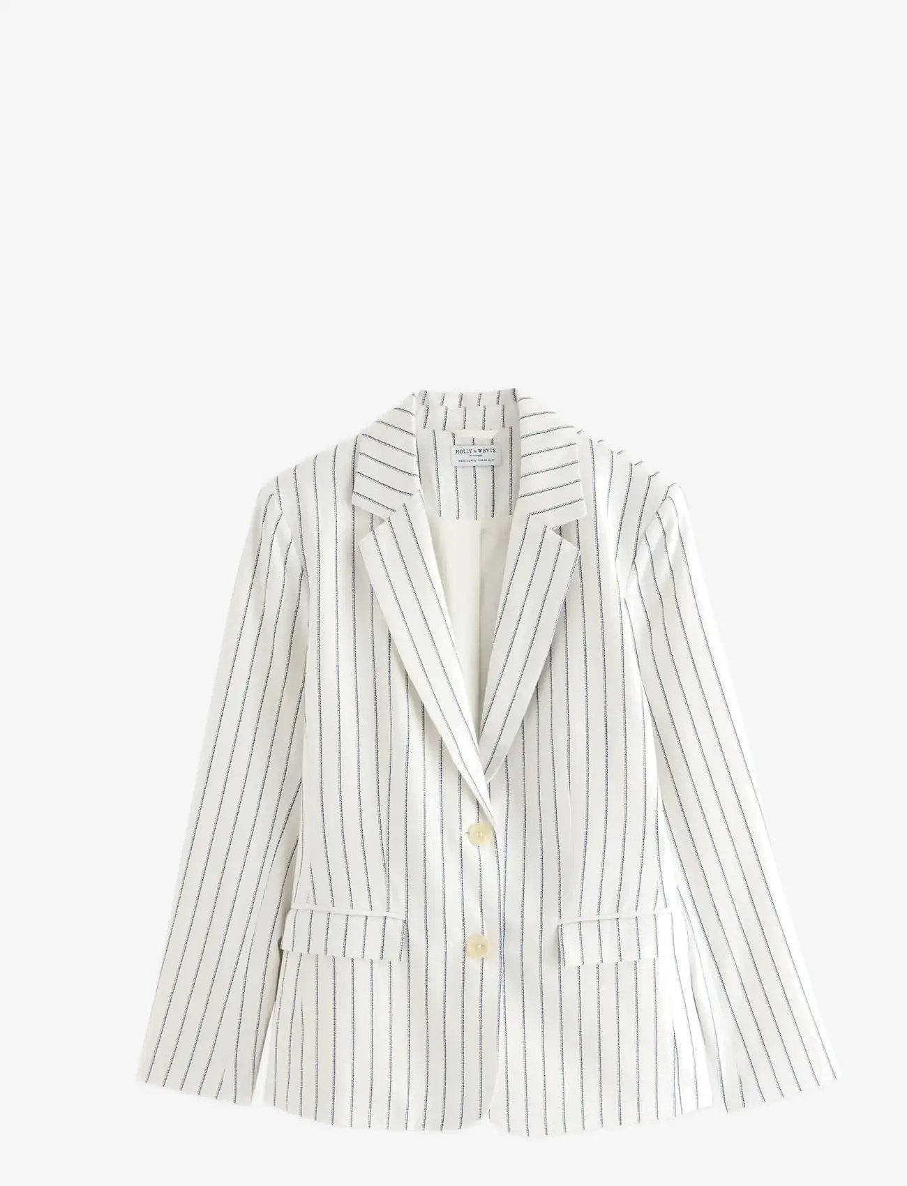 Lindex - Blazer in linen blend - enkeltradede blazere - off white - 1