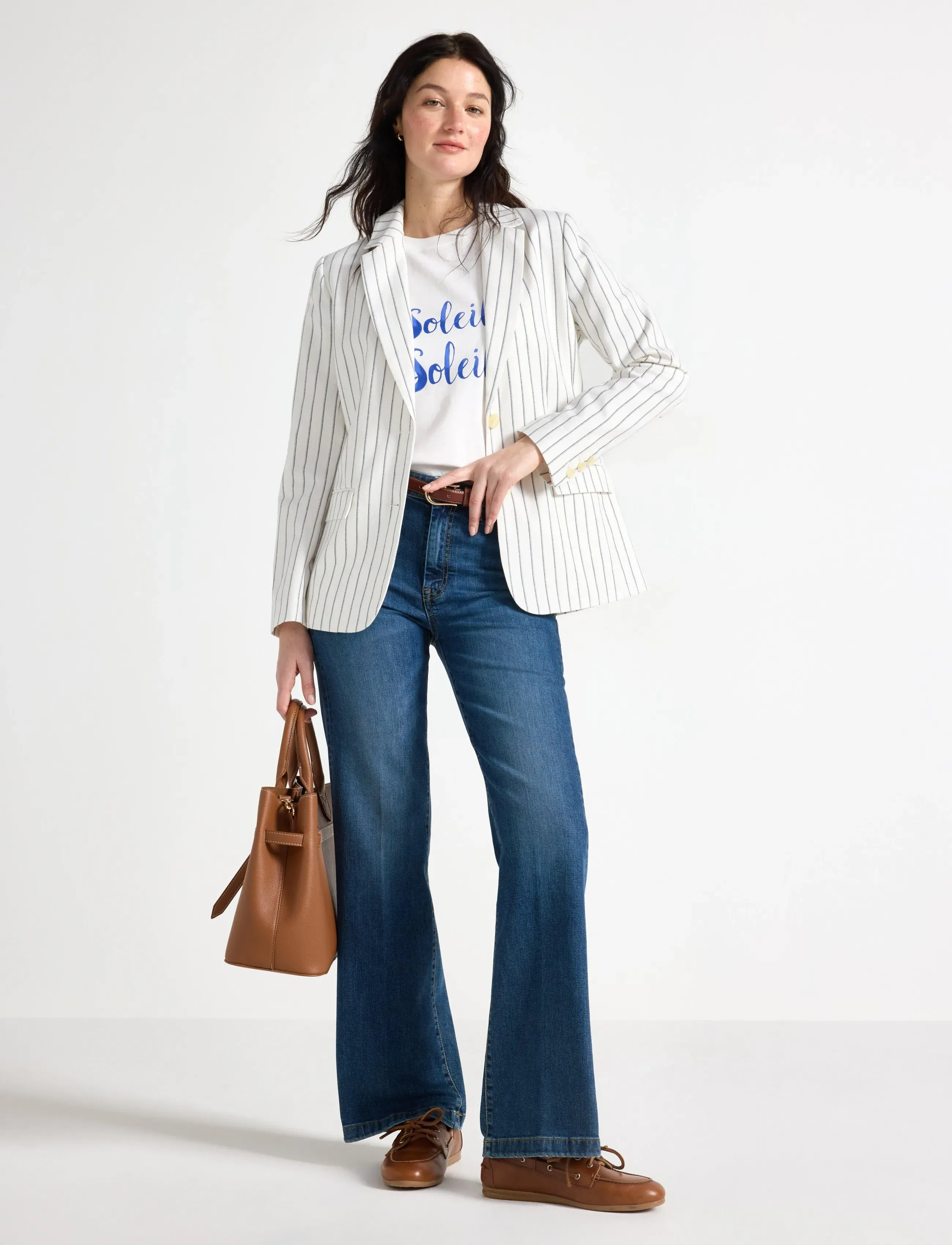 Lindex Blazer In Linen Blend, 36, White, Blazere > Enkeltradede Blazere, Dame