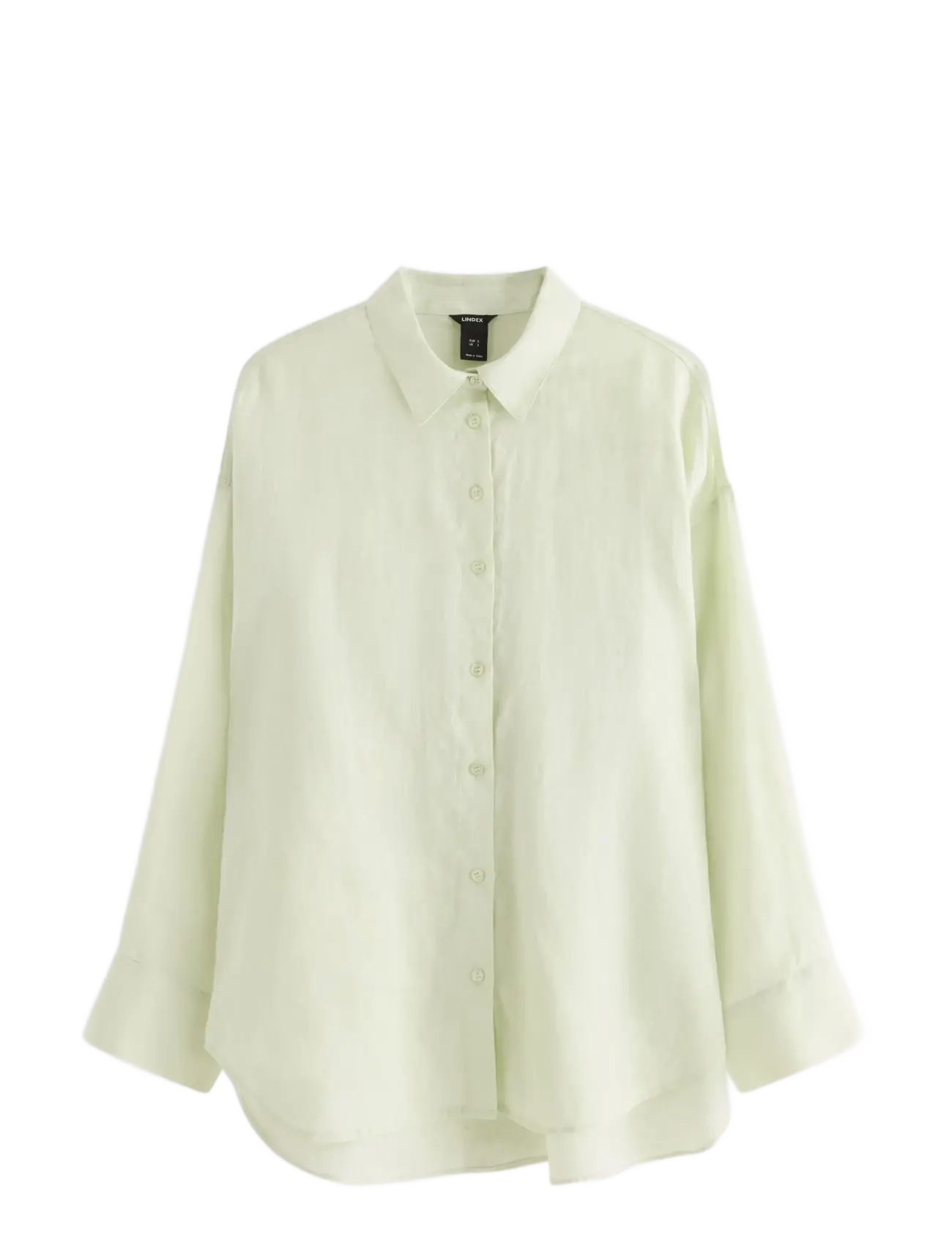 LINDEX Linen Shirt Grün - L - Damen