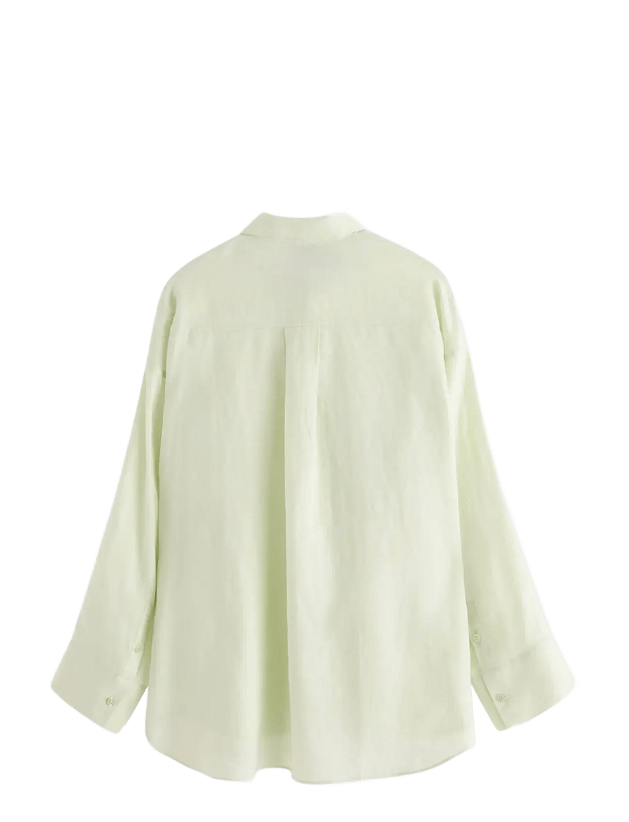 Lindex - Linen shirt - hørskjorter - light dusty green - 2