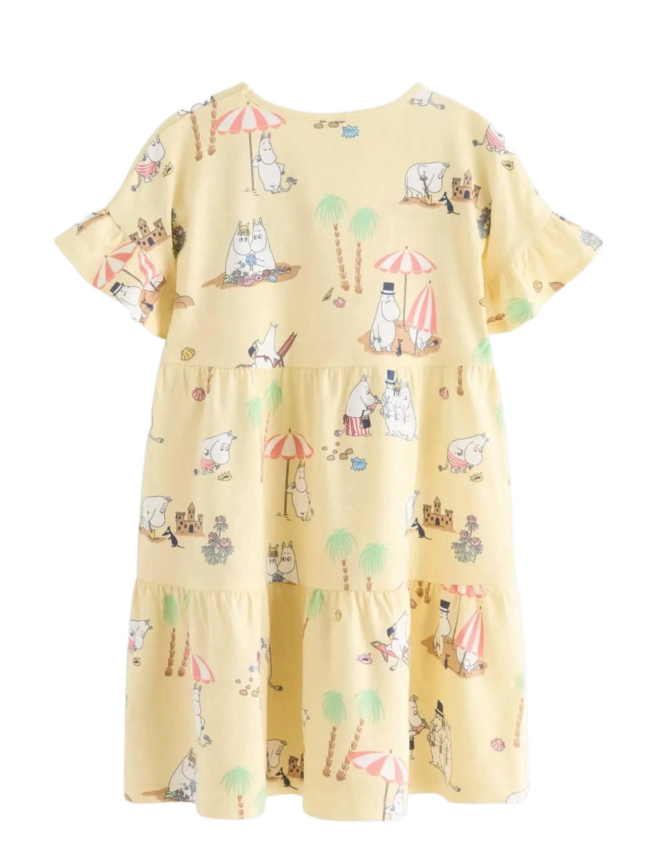 Lindex - Moomin dress with short sleeves - kortærmede hverdagskjoler - light dusty yellow - 2