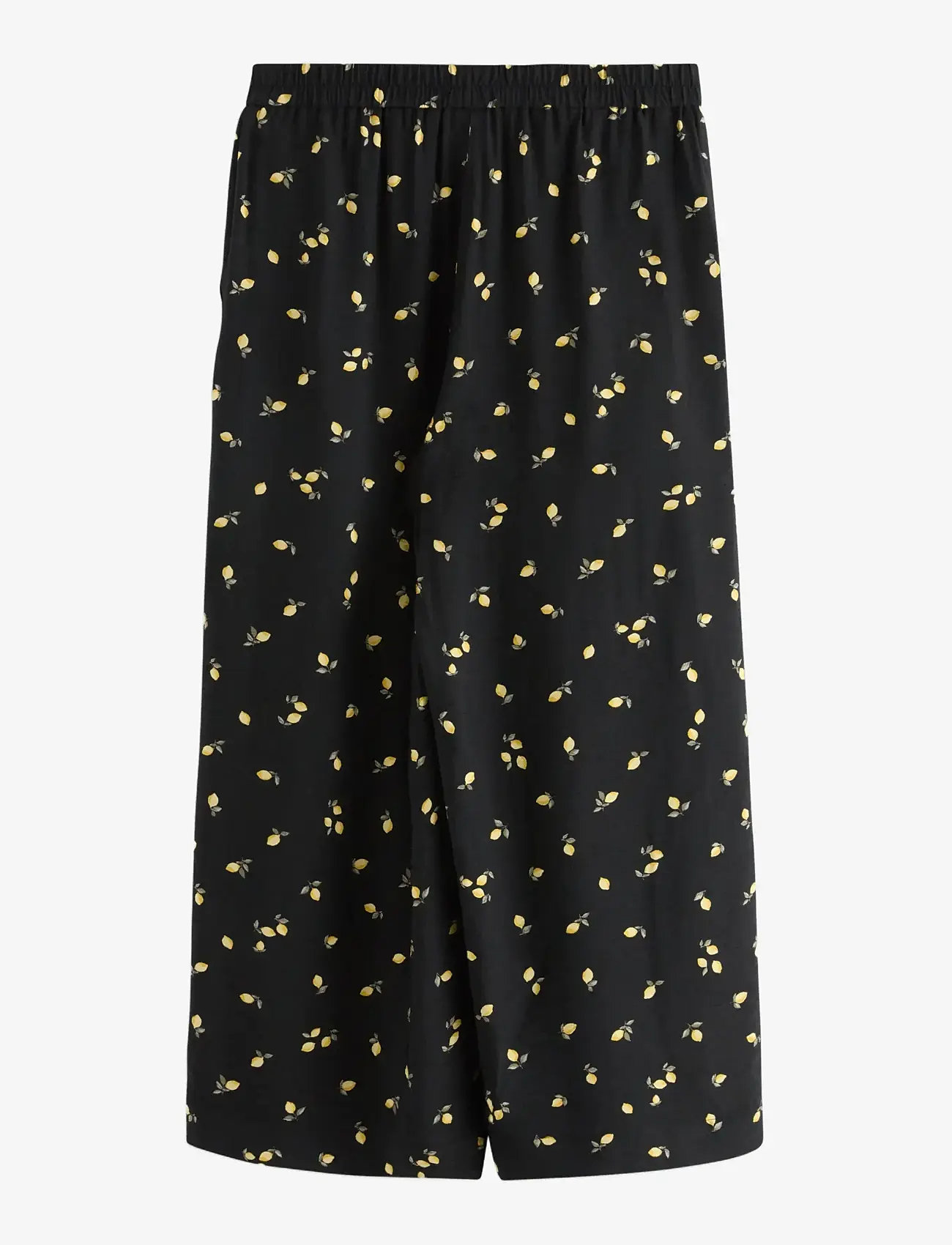 Lindex - WIDE cropped trousers - laia säärega püksid - black - 2