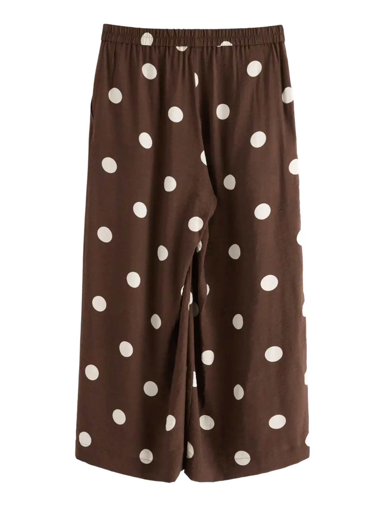 Lindex - WIDE cropped trousers - vida byxor - dark dusty brown - 2