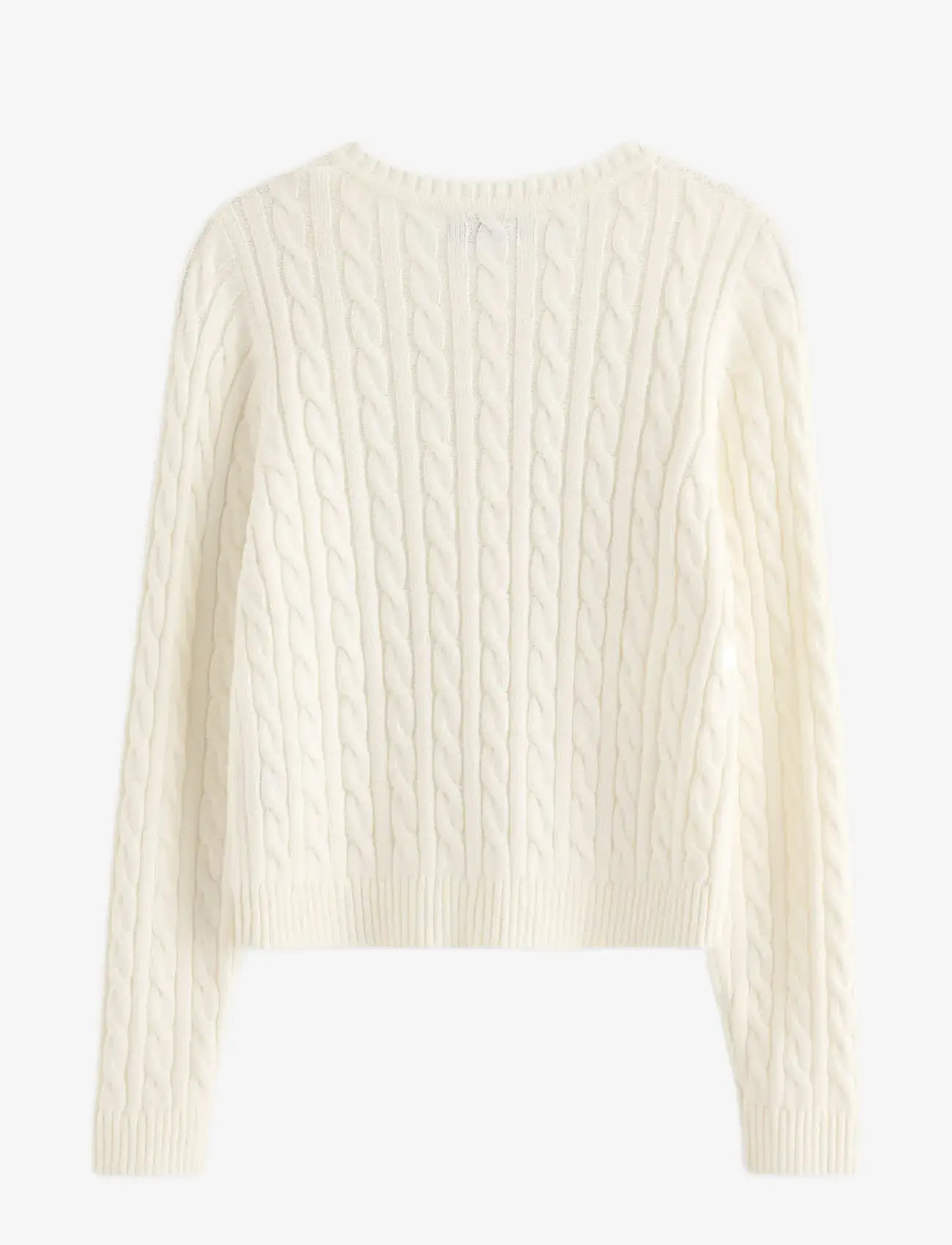 Lindex - Cable-knit cardigan - cardigans - off white - 2