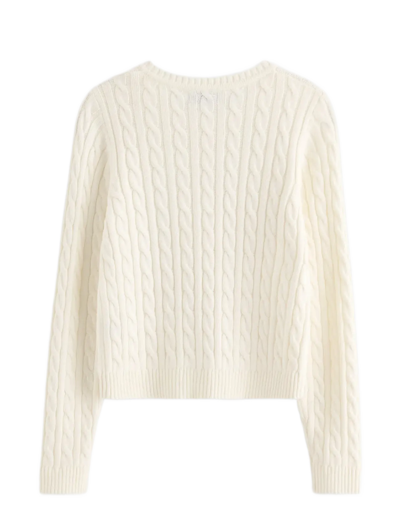 Lindex - Cable-knit cardigan - cardigans - off white - 2