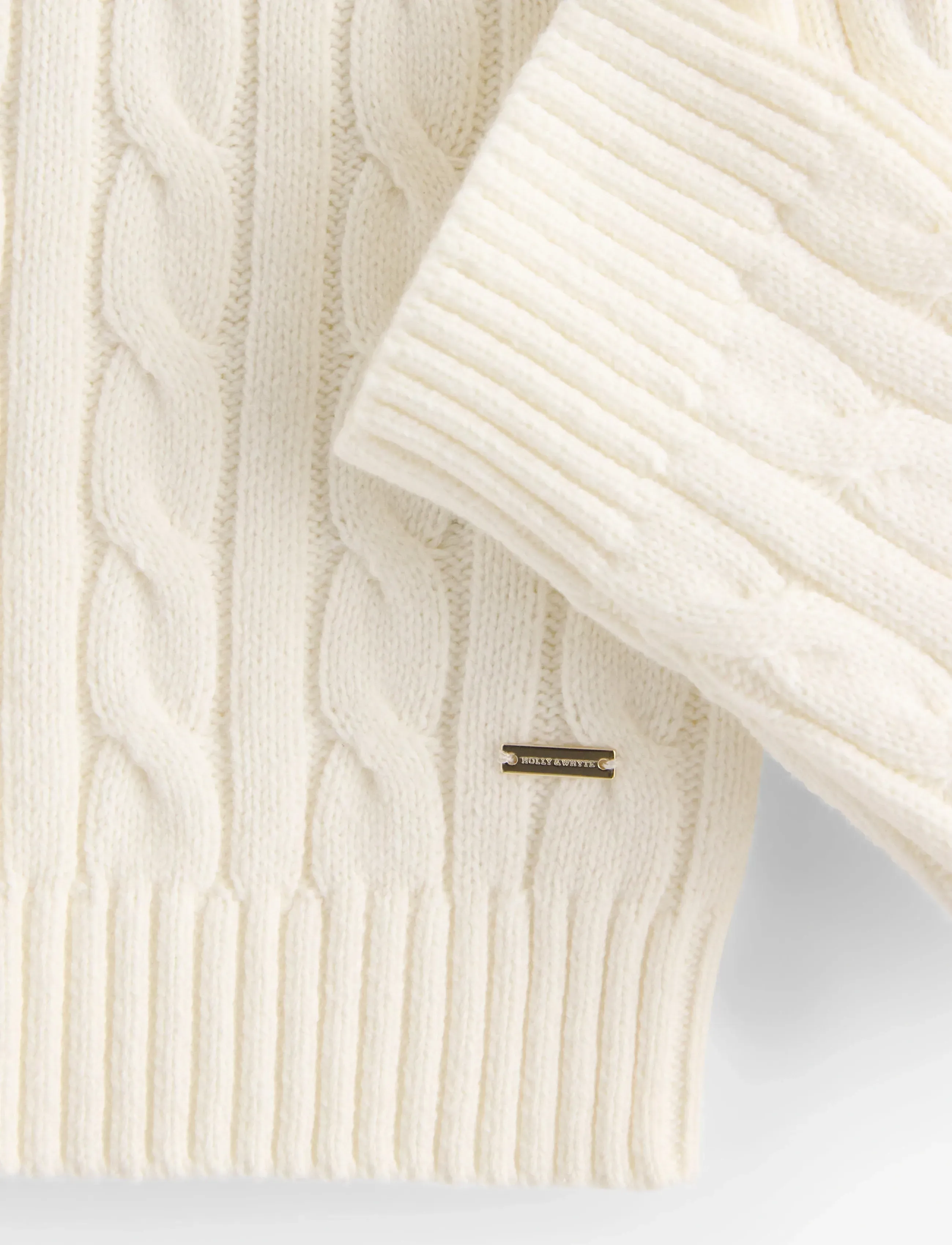 Lindex - Cable-knit cardigan - cardigans - off white - 5