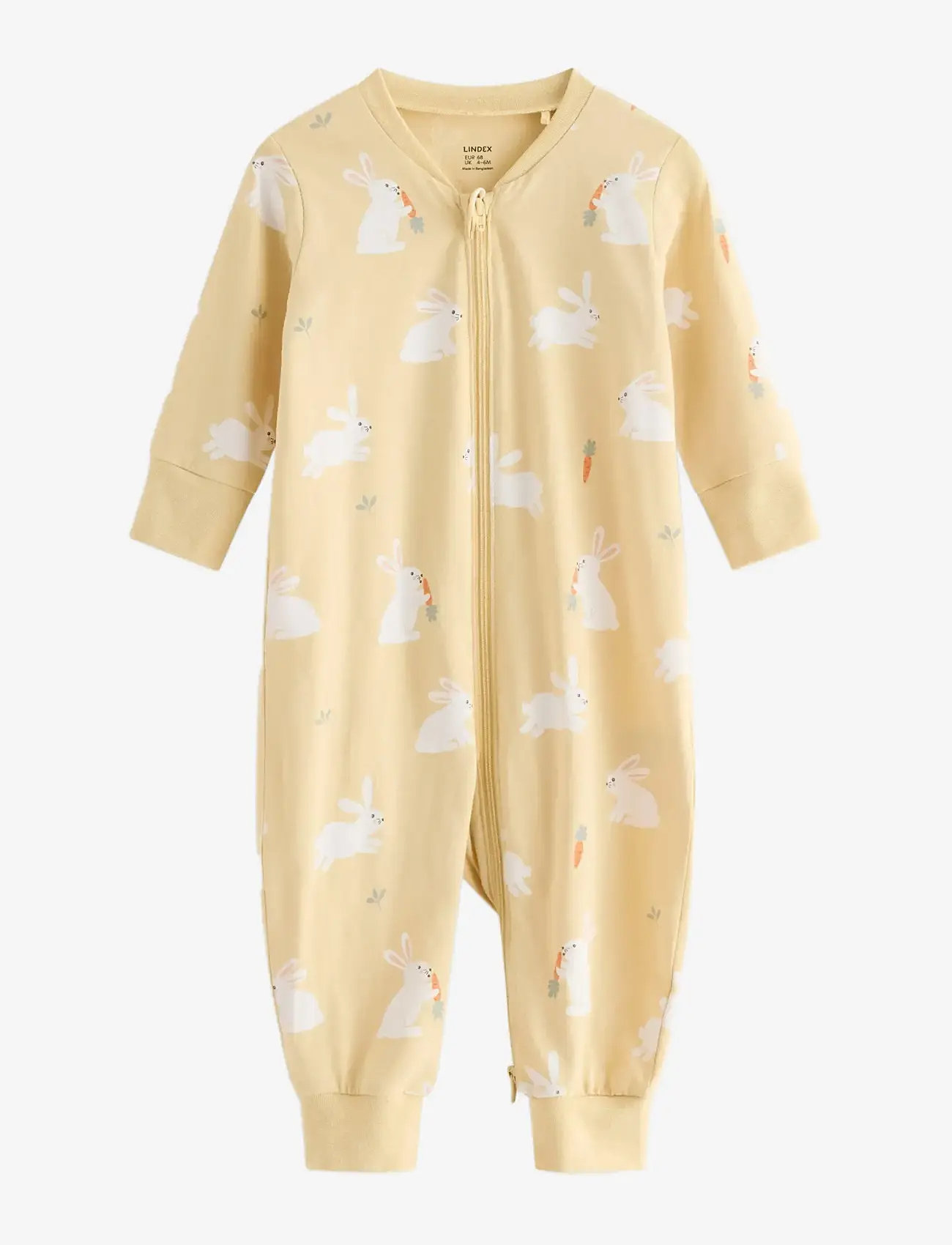 Lindex - Pyjamas bunny BF - sleeping overalls - light dusty yellow - 0