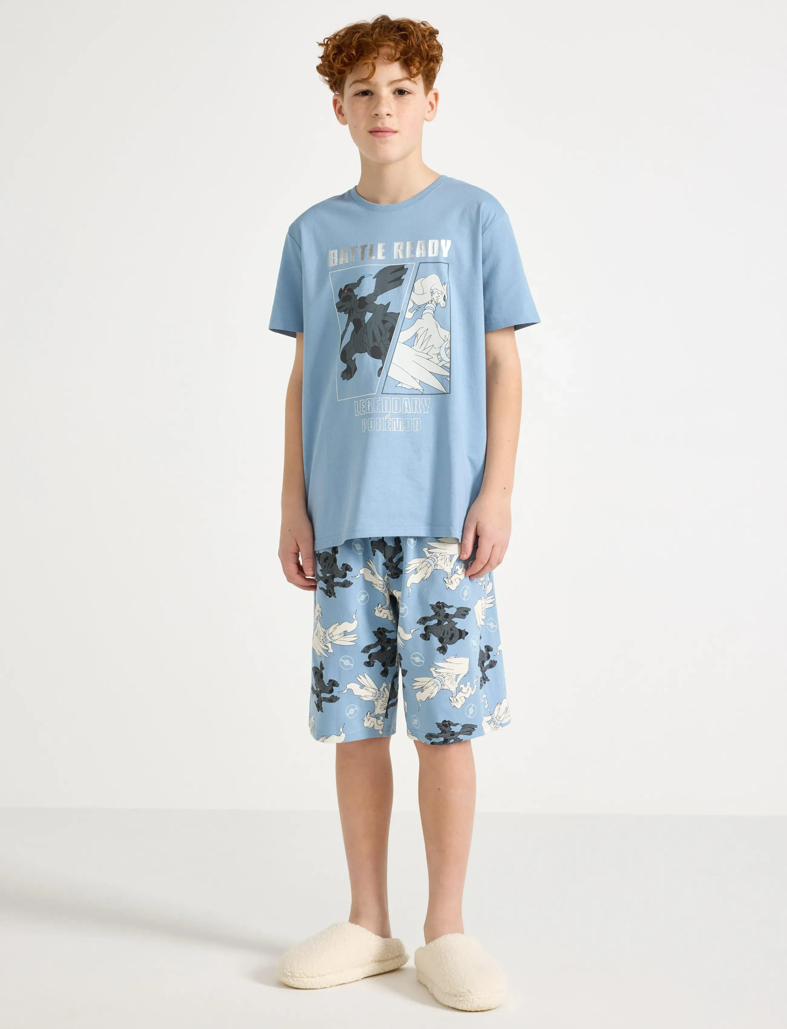 Lindex Pokémon Pyjamas, Børn, Korte Pyjamassæt, Sølv, Str: 146/152