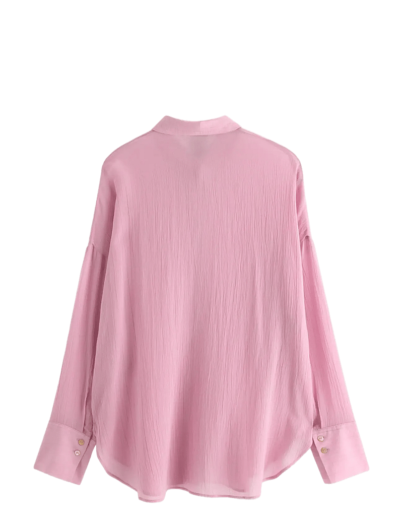 Lindex - Sheer blouse - langärmlige blusen - light dusty pink - 2