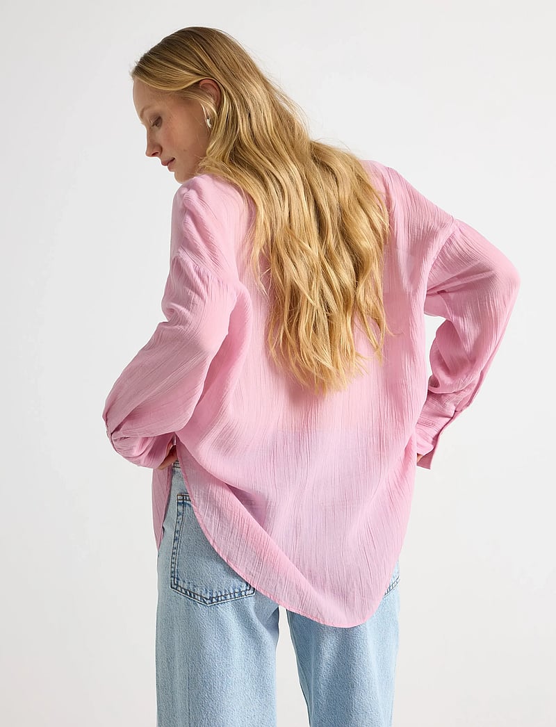 Lindex - Sheer blouse - langärmlige blusen - light dusty pink - 3