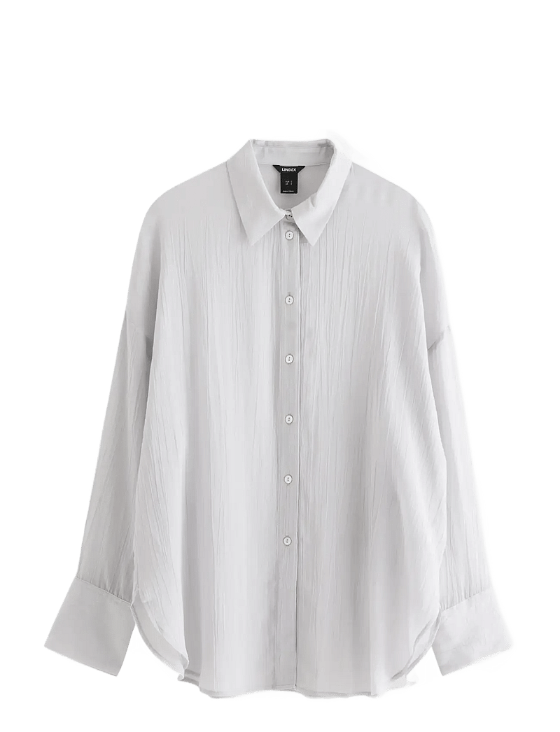 Lindex - Sheer blouse - langærmede bluser - light grey - 1