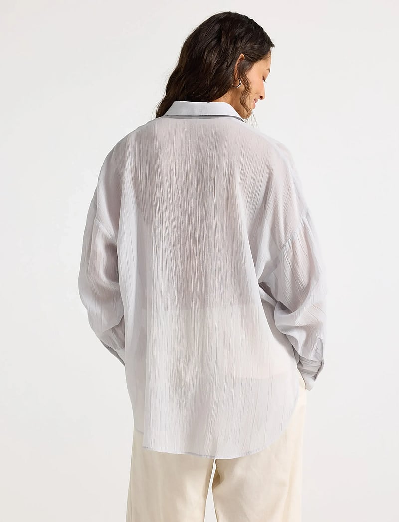 Lindex - Sheer blouse - langærmede bluser - light grey - 3