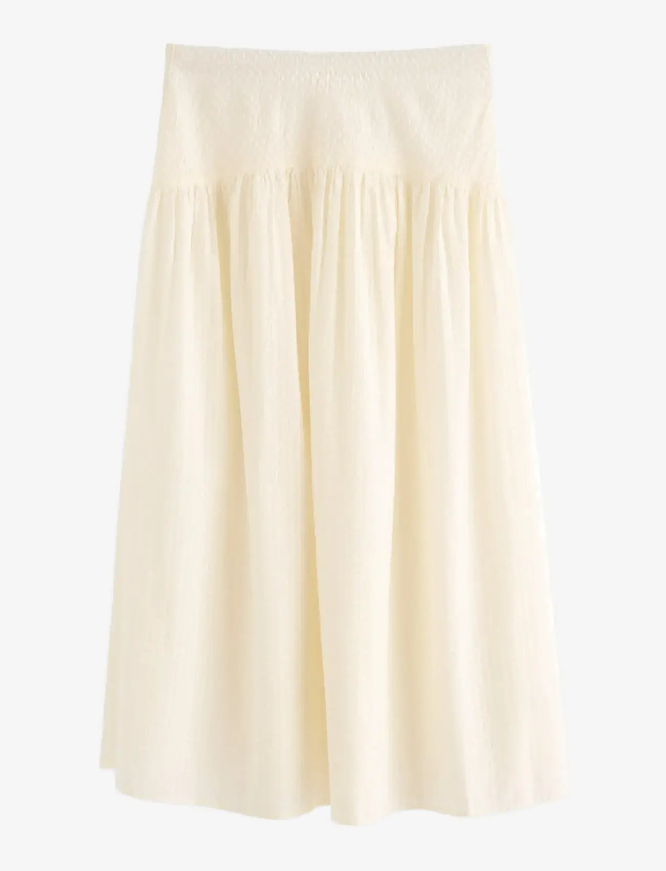 Lindex - Midi skirt in seersucker - midi nederdele - light white - 1