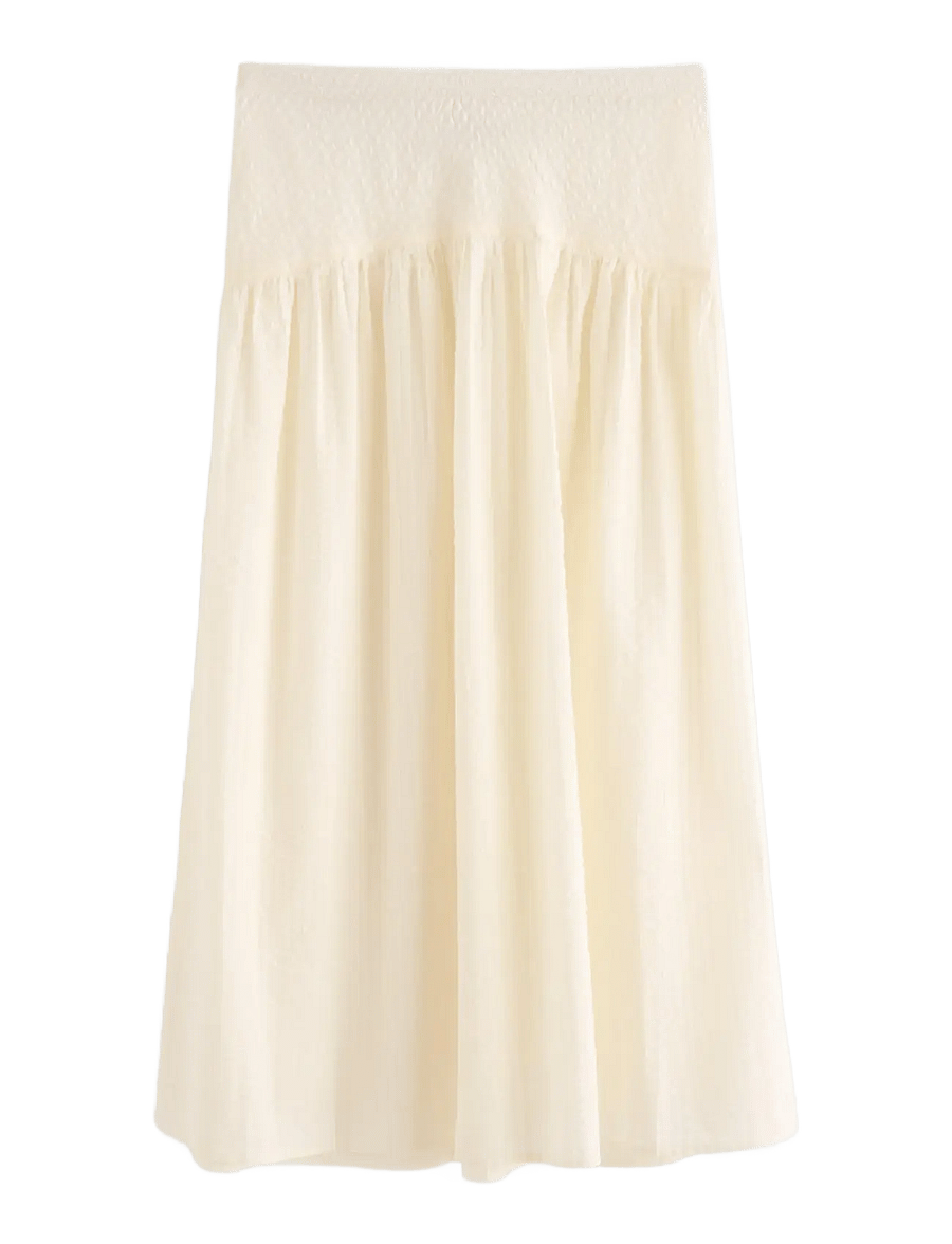 Lindex - Midi skirt in seersucker - midi kjolar - light white - 2