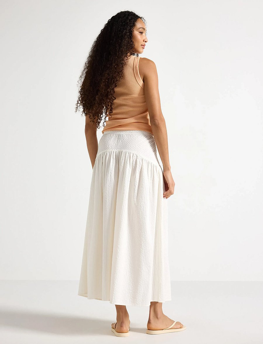 Lindex - Midi skirt in seersucker - midi kjolar - light white - 3