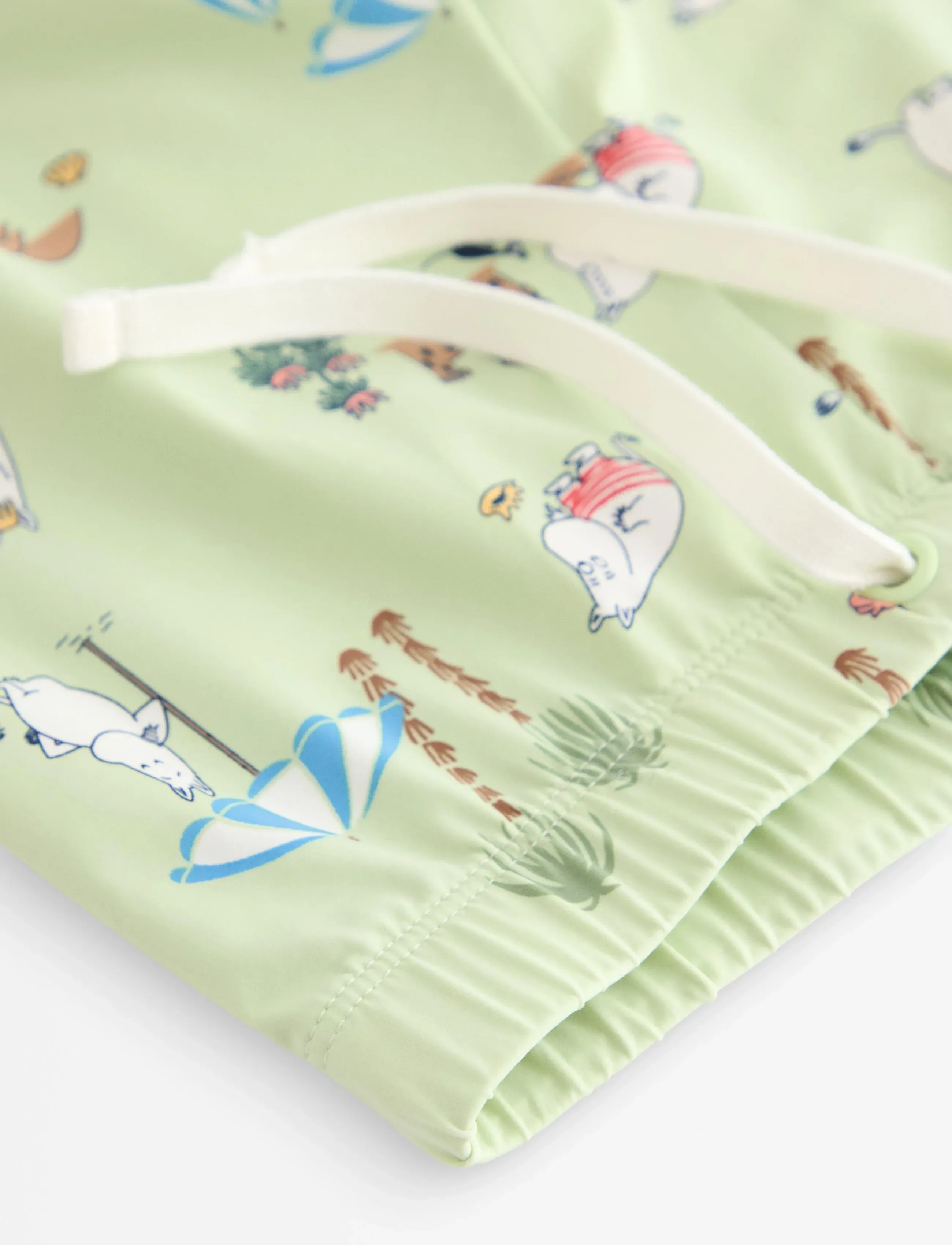 Lindex - Moomin swim trunks - badebukser - light green - 2